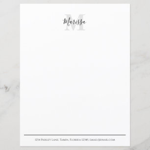 Modern Calligraphy Simple Monogram Name Template