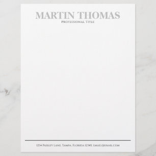 Modern Calligraphy Simple Typography Professional Custom Letterhead