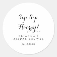 Modern Calligraphy Sip Sip Hooray Bridal Shower