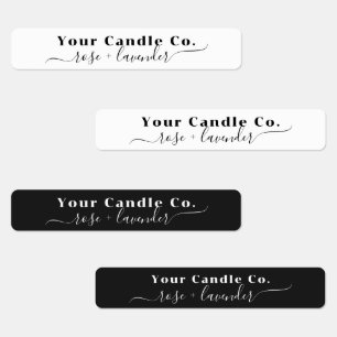 Modern Calligraphy Skinny Minimal Candle Label