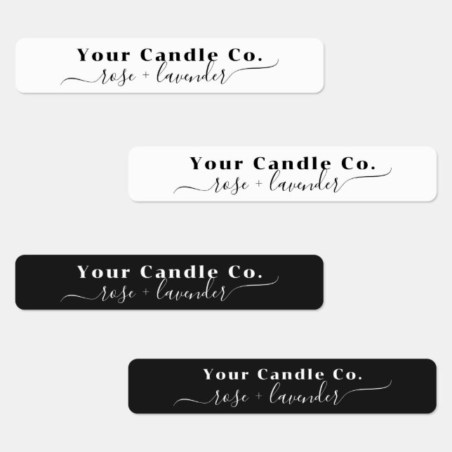 Modern Calligraphy Skinny Minimal Candle Label (Group)