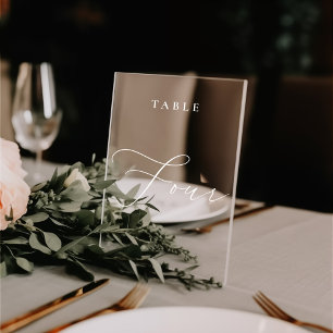 Modern Calligraphy Table Four Table Number