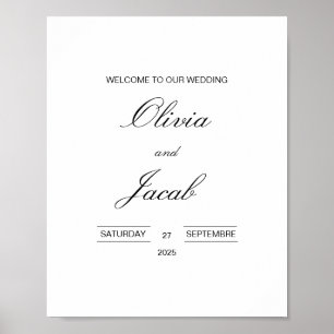 Modern Calligraphy Templett Instant Download Weddi Poster