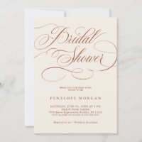 Modern calligraphy terracotta Boho Bridal Shower