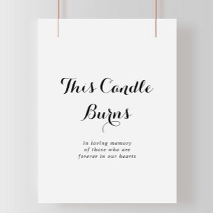 Modern Calligraphy This Candle Burns Sign