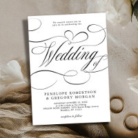 Modern calligraphy timeless Black white wedding