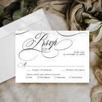 Modern calligraphy timeless Black & white wedding