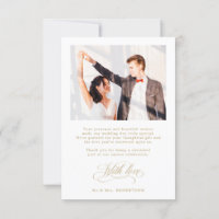 Modern calligraphy timeless gold and white wedding