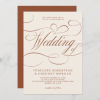 Modern Calligraphy Timeless Terracotta Wedding