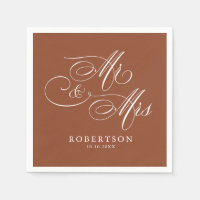 Modern calligraphy timeless terracotta wedding