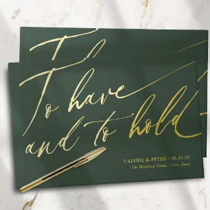 Modern Calligraphy To have and To hold wedding Guest Book