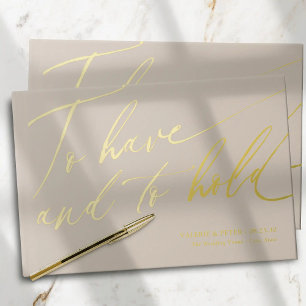 Modern Calligraphy To have and To hold wedding  Guest Book