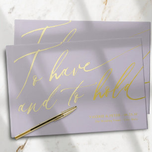 Modern Calligraphy To have and To hold wedding  Guest Book