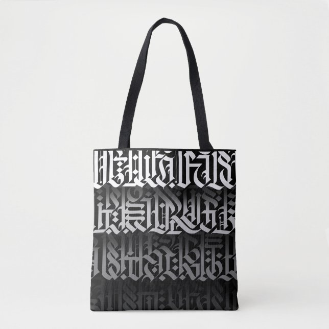 Modern calligraphy tote bag (Front)