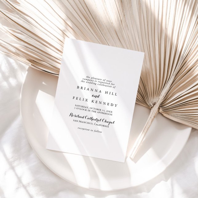 Modern Calligraphy Traditional Wedding Invitation (Creator Uploaded)