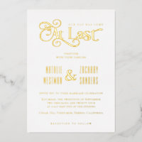 Modern Calligraphy Typography At Last Wedding