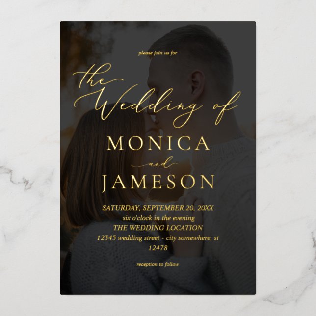 Modern Calligraphy V2 Photo Wedding Dark (Front)