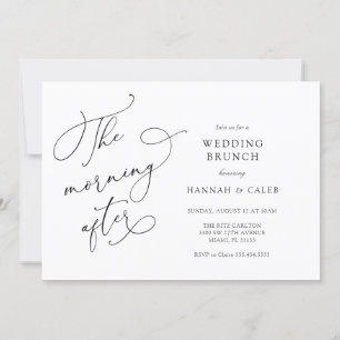 Modern Calligraphy Wedding Brunch Invitation