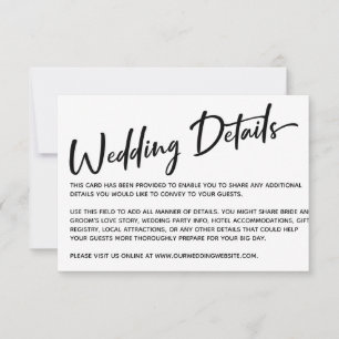 Modern Calligraphy Wedding Details, Gold Stripes RSVP Card
