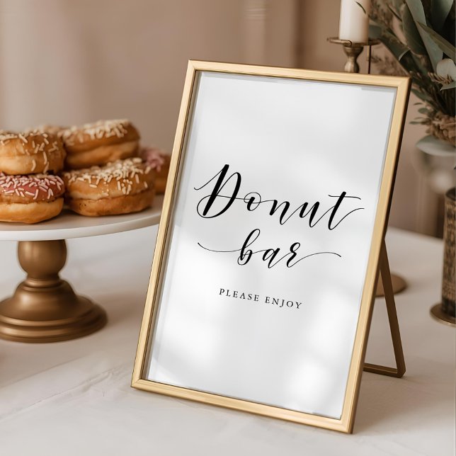 Modern Calligraphy Wedding Doughnut Bar Sign (Creator Uploaded)