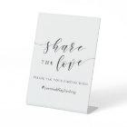 Modern Calligraphy Wedding Hashtag Share the Love