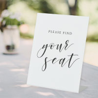 Modern Calligraphy Wedding Please Find Your Seat