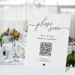 Modern Calligraphy Wedding Program QR Code Sign<br><div class="desc">Scannable Wedding Program,  Modern Digital Program,  Modern Calligraphy Wedding Program QR Code Sign.

You can edit/personalise whole Template.
If you need any help or matching products,  please contact me. I am happy to create the most beautiful personalised products for you!</div>