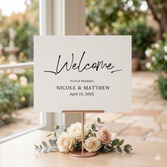 Modern Calligraphy Wedding Reception Sign (Creator Uploaded)