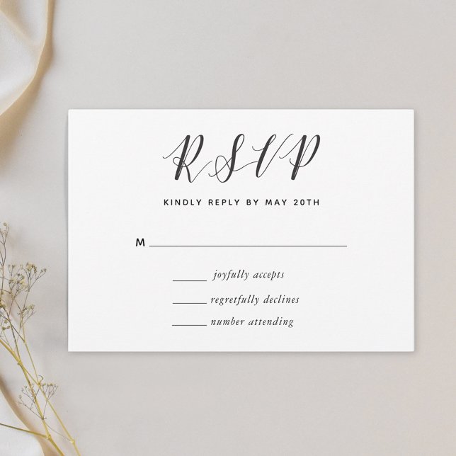 Modern Calligraphy Wedding RSVP (Creator Uploaded)