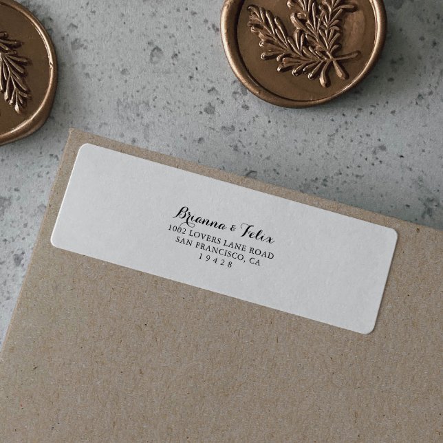 Modern Calligraphy Wedding RSVP Address Label (Creator Uploaded)