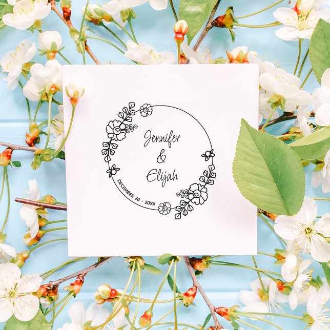 Modern Calligraphy Wedding    Rubber Stamp (Creator Uploaded)