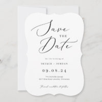 Modern Calligraphy Wedding Save the Dates