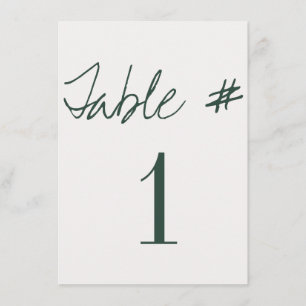Modern Calligraphy Wedding Table Numbers
