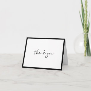 Modern Calligraphy Wedding Thank You Card