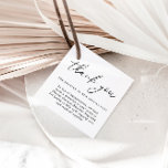 Modern Calligraphy Wedding Thank You Favour Tags<br><div class="desc">Designed to coordinate with for the «Pure» Wedding Invitation Collection. To change details,  click «Details». To move the text or change the size,  font,  or colour,  click «Edit using Design Tool». View the collection link on this page to see all of the matching items in this beautiful design.</div>