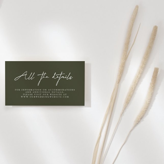 Modern Calligraphy Wedding Website Enclosure Card (Creator Uploaded)