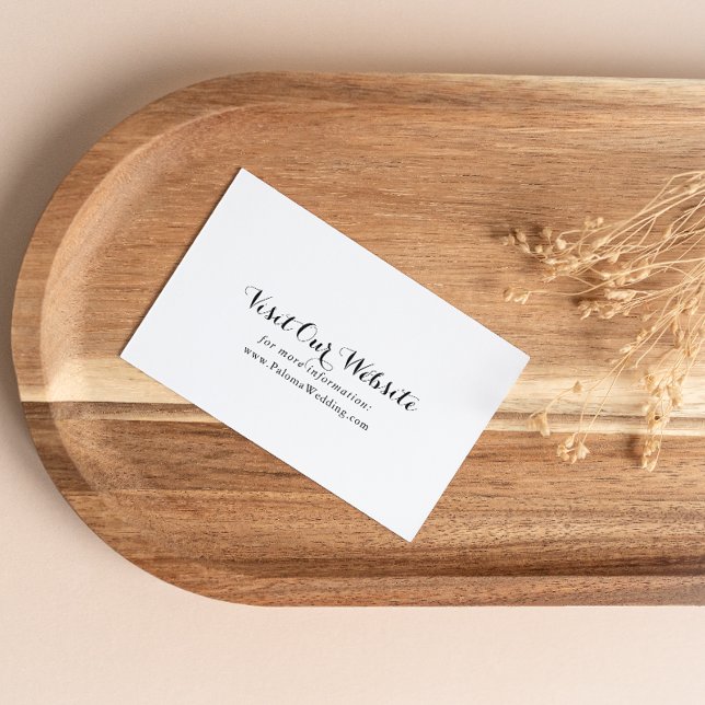 Modern Calligraphy Wedding Website Enclosure Card (Creator Uploaded)