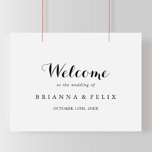 Modern Calligraphy Wedding Welcome Sign