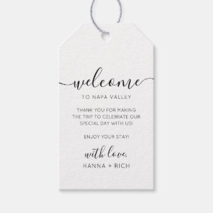 Modern Calligraphy Welcome Bag Wedding Gift Tags
