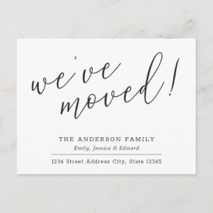 Modern Calligraphy We've Moved Moving Announcement