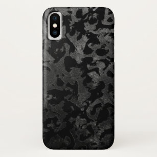 Modern Camo -Black and Dark Grey- camouflage iPhone X Case