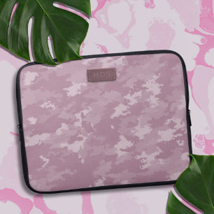 Modern Camouflage Girly Pink Camo Laptop Sleeve