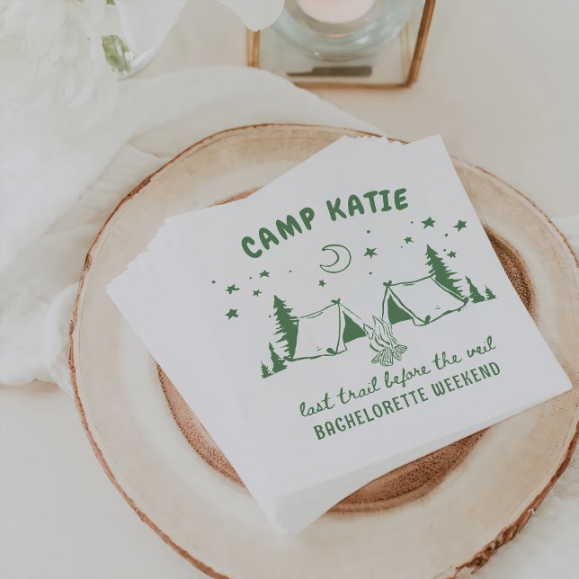 Modern Camp Bachelorette Party Napkin (Creator Uploaded)
