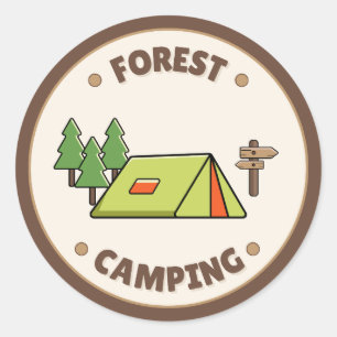 Modern Camping   outdoor adventure   adventure Classic Round Sticker