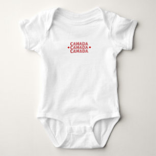 Modern CANADA canadian Flag Country Souvenir Baby Bodysuit
