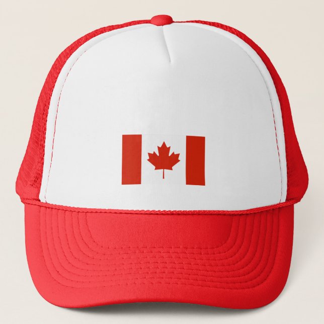 Modern CANADA canadian Flag Country Souvenir  Trucker Hat (Front)