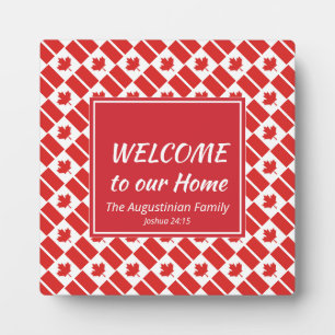Modern CANADA Customised Scripture Welcome Plaque