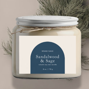 Modern candle boho minimalist product packaging  food label