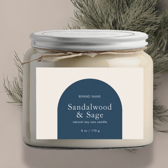 Modern candle boho minimalist product packaging  food label (Creator Uploaded)