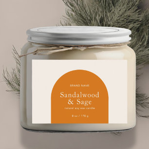 Modern candle boho minimalist product packaging  food label